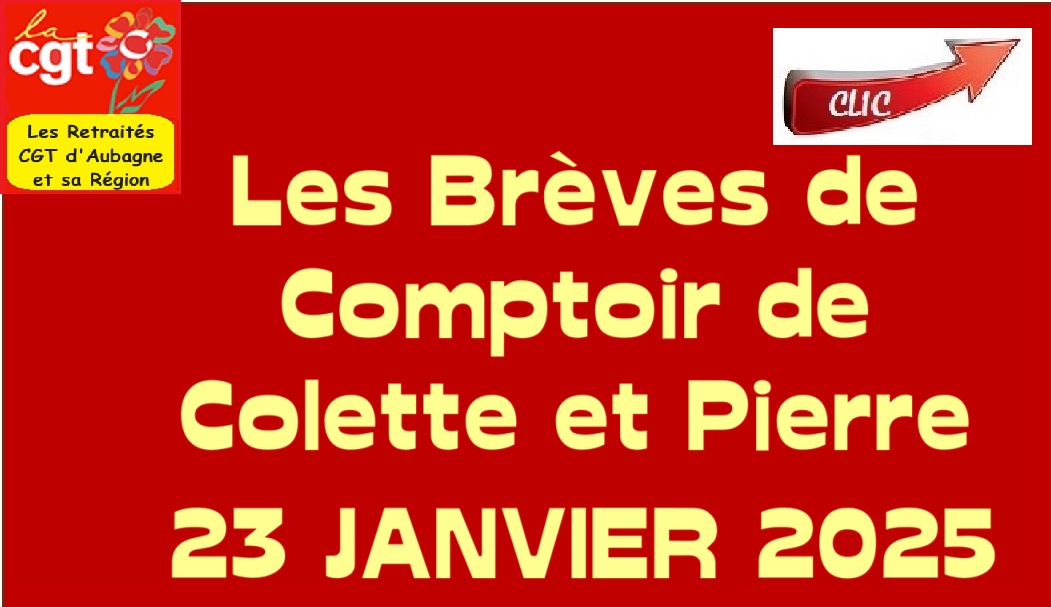 Brèves de Comptoir Colette et Pierre 23 Janvier 2025